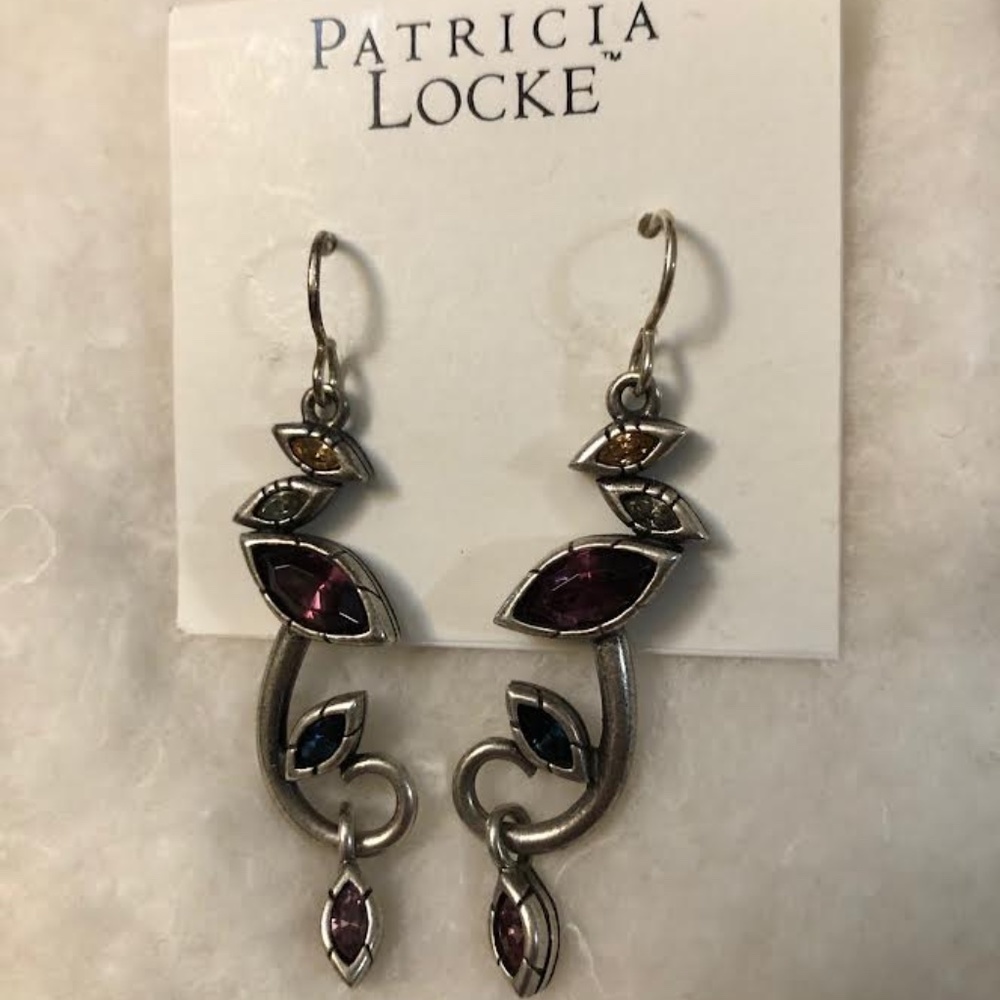 Patricia Locke Signed Earrings | Swarovski Crystal
